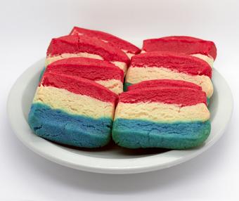 Red, white and blue sugar cookies