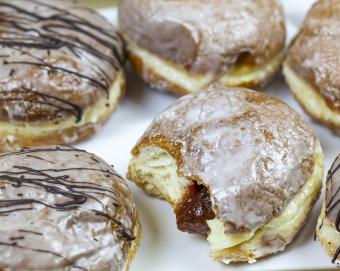 Ginger rum glazed donuts