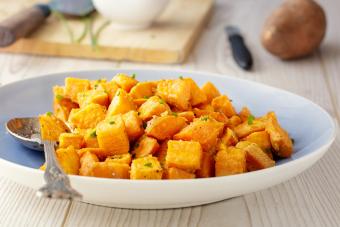 Roasted sweet potatoes