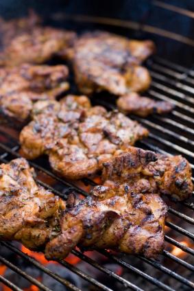 chicken on the grill