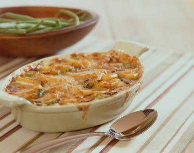 Scalloped potatoes are delicious.