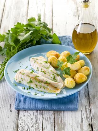 steamed cod