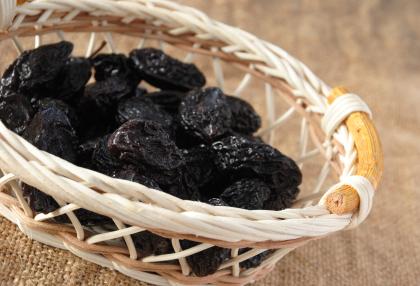 Prunes in a basket