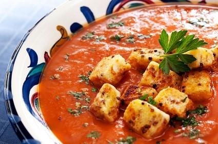 tomato soup with croutons