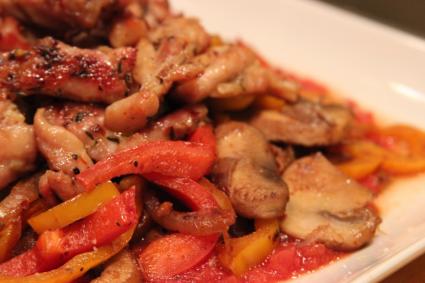 balsamic chicken with bell peppers