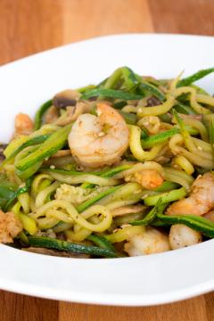 shrimp with zucchini noodles