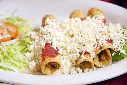 Chicken Enchiladas with Questo Fresco Topping