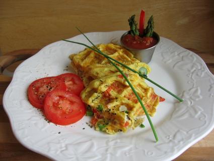 Waffled Asparagus Frittata