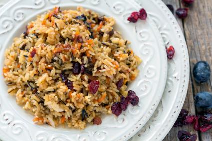 Wild rice cranberry dish