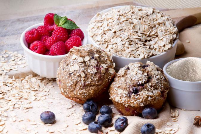 Muffins and berries