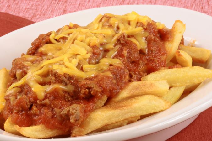 Gourmet chili fries