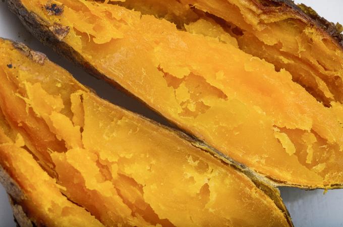 Cooked yellow sweet potato