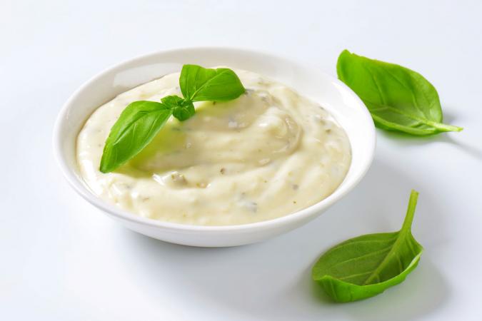 Creamy sandwich spread in bowl