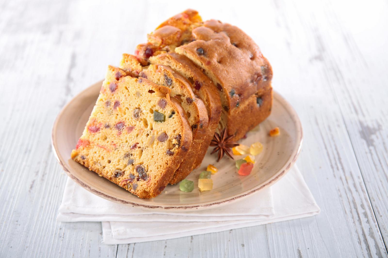 Slices of fruit cake