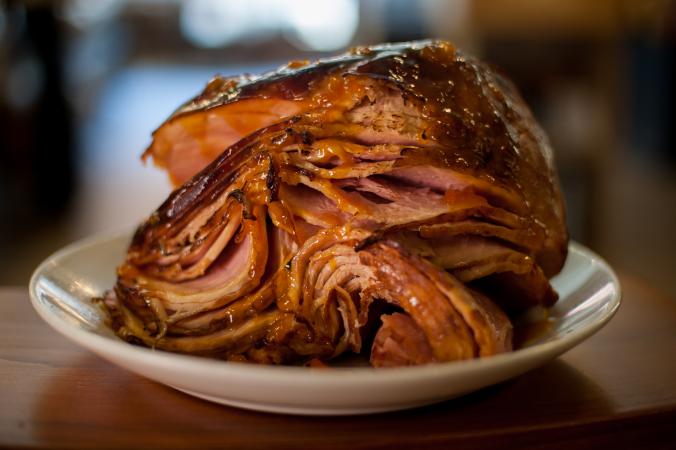 Holiday glazed ham