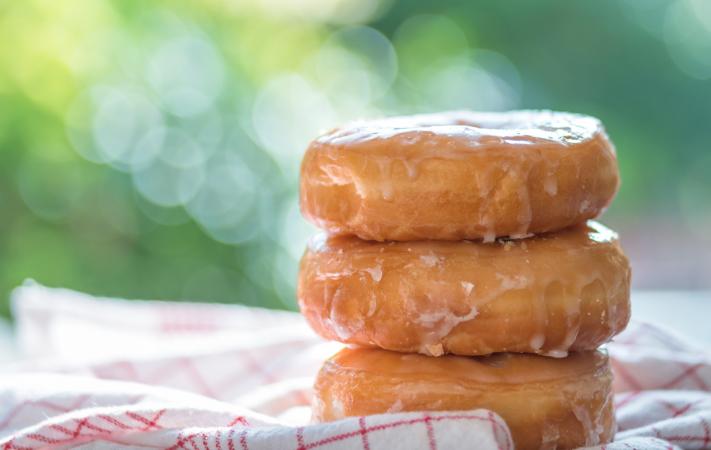 Stack Of Glazed Donuts