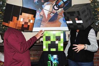 Steve, Creeper, and Enderman Masks