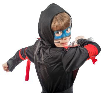 Child in a ninja costume