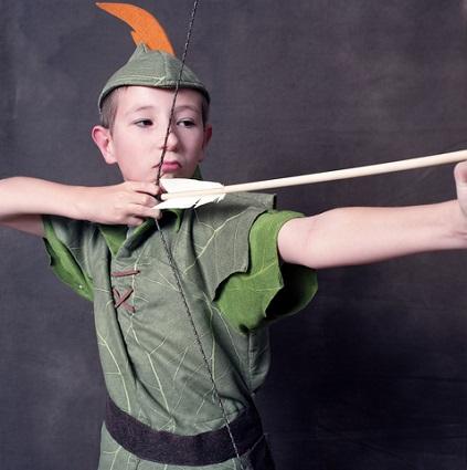boy in a Robin Hood Costume