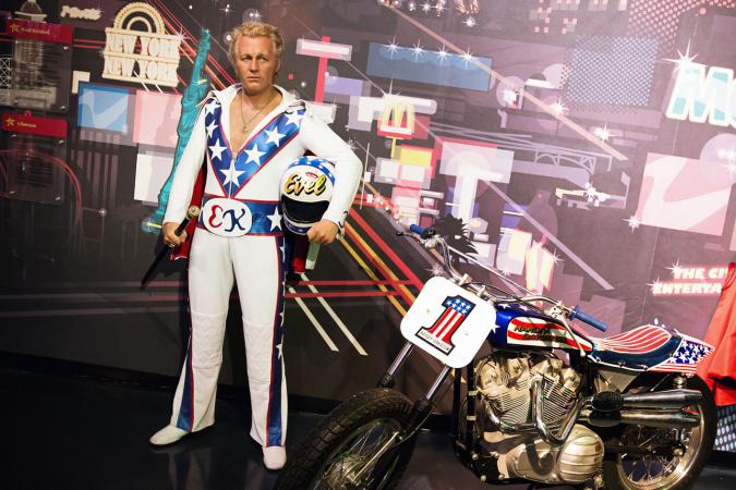 Evel Knievel in costume