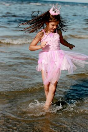 girl in pink dress