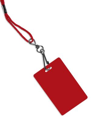 red beaded lanyard
