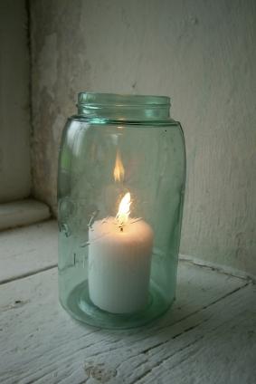 glass jar candle