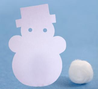 Cotton ball Snowman