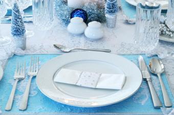 lace embellished christmas placemat