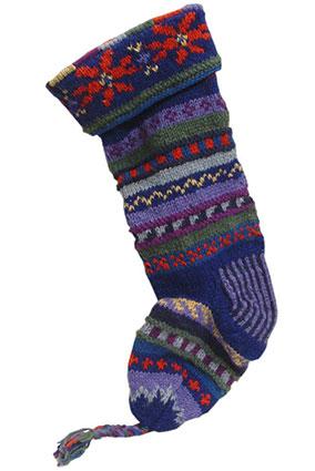 Taraluna Fair Trade Handknit Wool Christmas Stocking