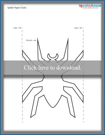 template for spider garland