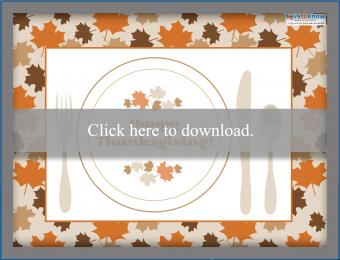 Printable Thanksgiving Placemat 2