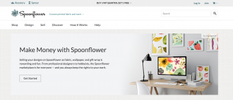 Screenshot of Spoonflower website