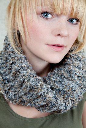 teen with scarf