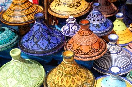 Moroccan painted pots
