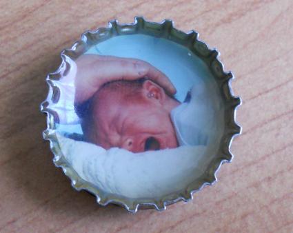bottle cap photo magnet