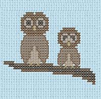 Crafts Printables Index LoveToKnow Owl with autumn wreath cross stitch pattern cute owlet cross