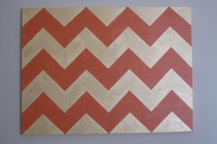 finished chevron canvas