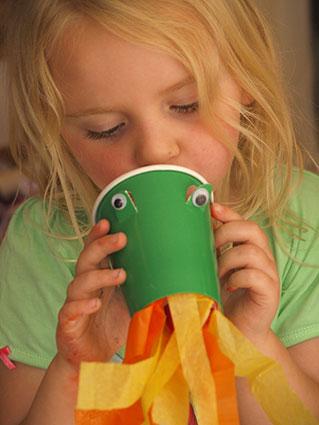 paper cup dragon mask