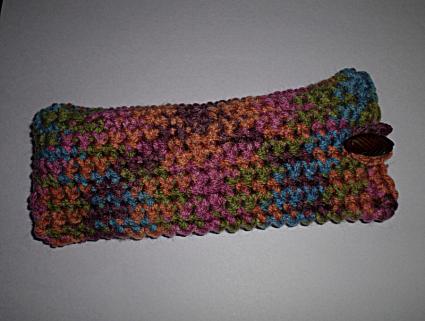 Crocheted sunglasses case