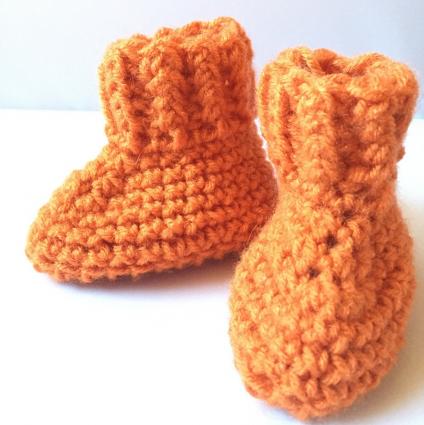 crocheted baby booties