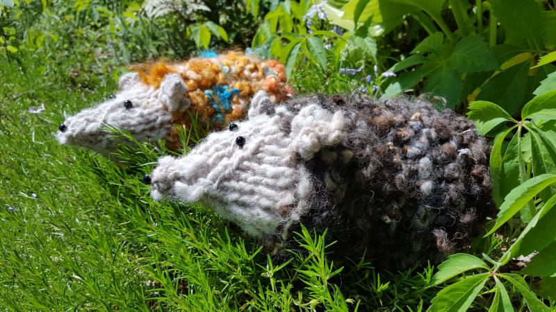 Knitted hedgehogs