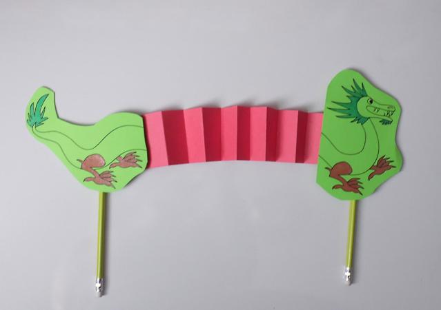 Dragon puppet printable paper craft