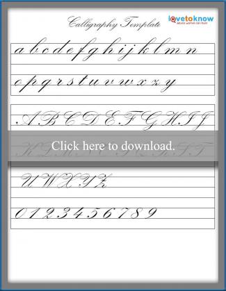 free traceable calligraphy letters