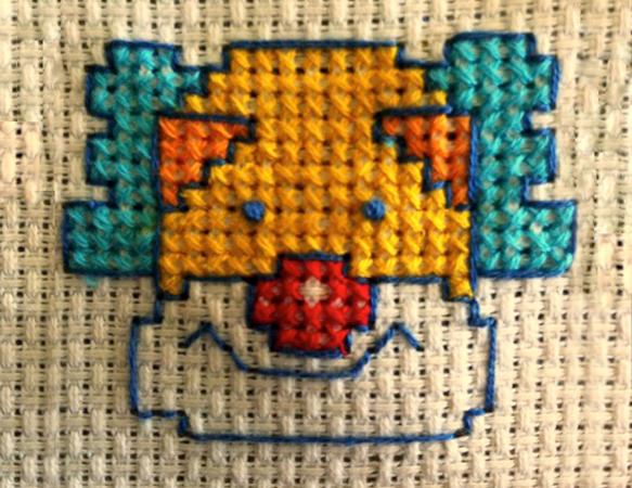 happy clown cross stitch