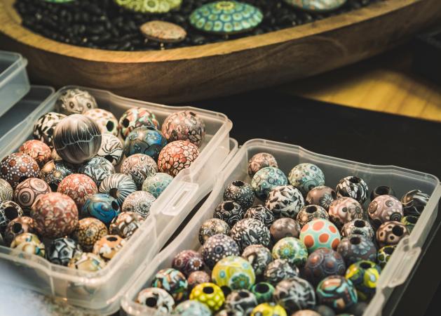 Beads made from pasta