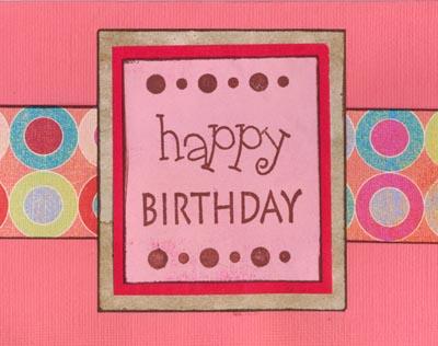 Card created using alphabet stamps