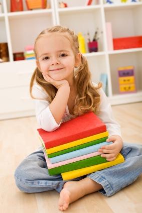 Girl with books