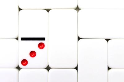 Any domino can be used for rubber stamping