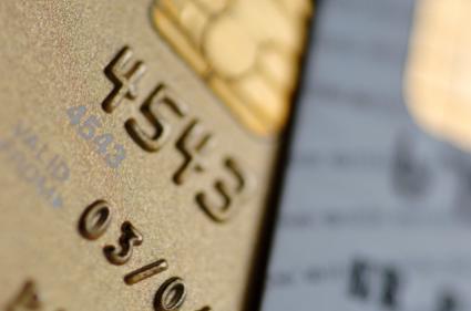 Blurred credit cards